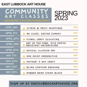 ELAH Community Art Classes Lubbock